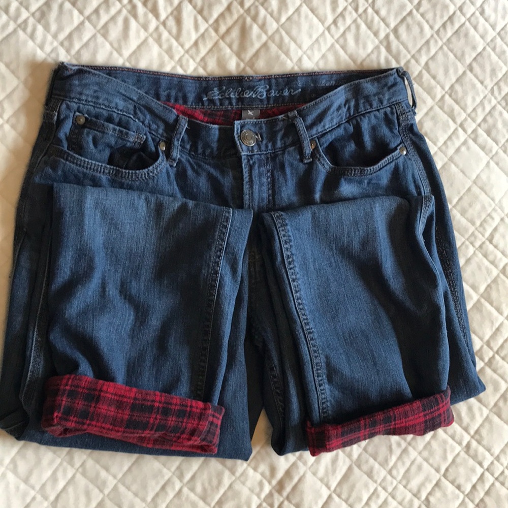 Eddie Bauer Flannel Lined Jeans - size 6